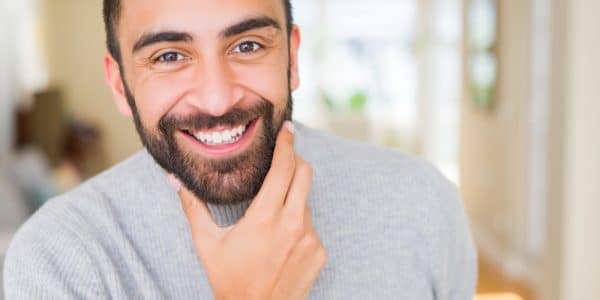 Man with healthy teeth after fillings in Sevierville, TN